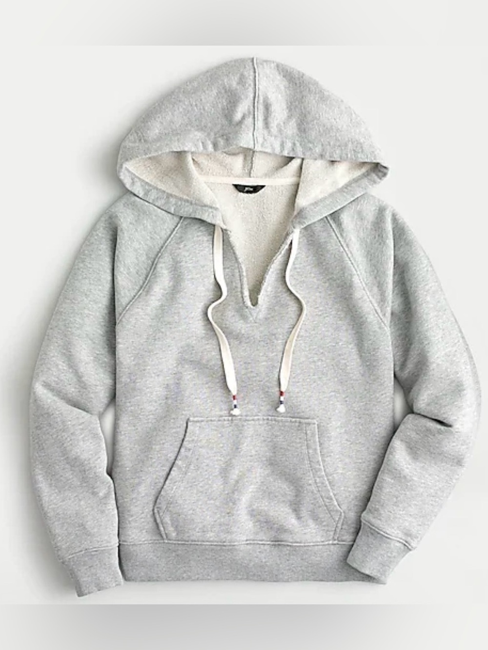 J. Crew | Gray V-Neck Hoodie Sweatshirt, XXL